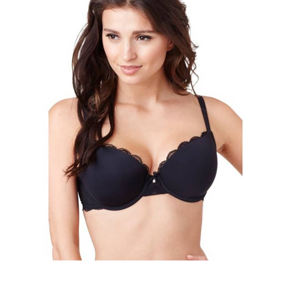 NWT LE MYSTERE BLACK LACE SOPHIA T-SHIRT BRA 30 G - Picture 1 of 10